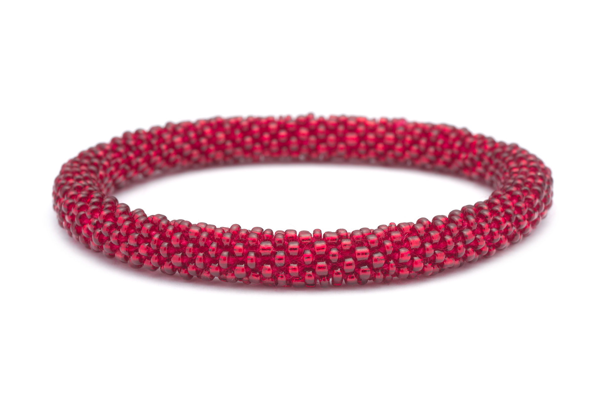 Handmade glass bead bracelet from Nepal, featuring a roll design. Also known as a beaded bracelet, seed bead bracelet, beach glass bracelet, or sea glass bracelet
