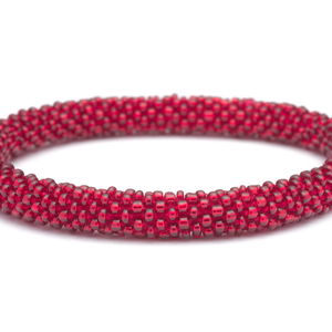 Handmade glass bead bracelet from Nepal, featuring a roll design. Also known as a beaded bracelet, seed bead bracelet, beach glass bracelet, or sea glass bracelet