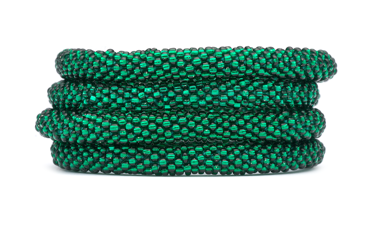 Sashka Co. Solid Green Forest Bracelet - Extended 8"