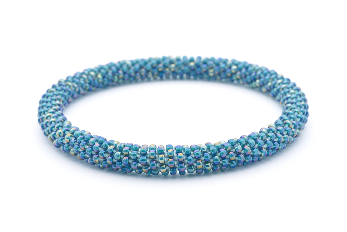 Sashka Co. Solid Iridescent Aqua Breathtaking Bracelet - Extended 8"