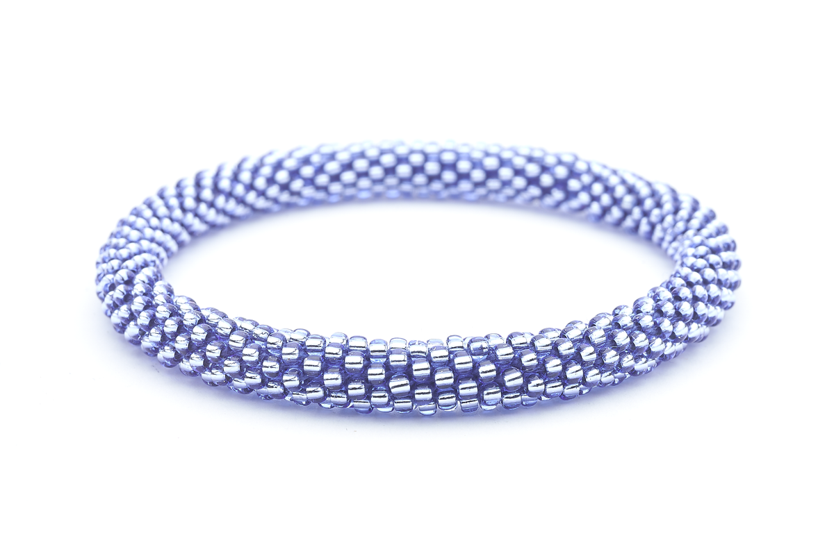 Sashka Co. Solid Iridescent Clear Blue Clean Blue Bracelet - Extended 8"