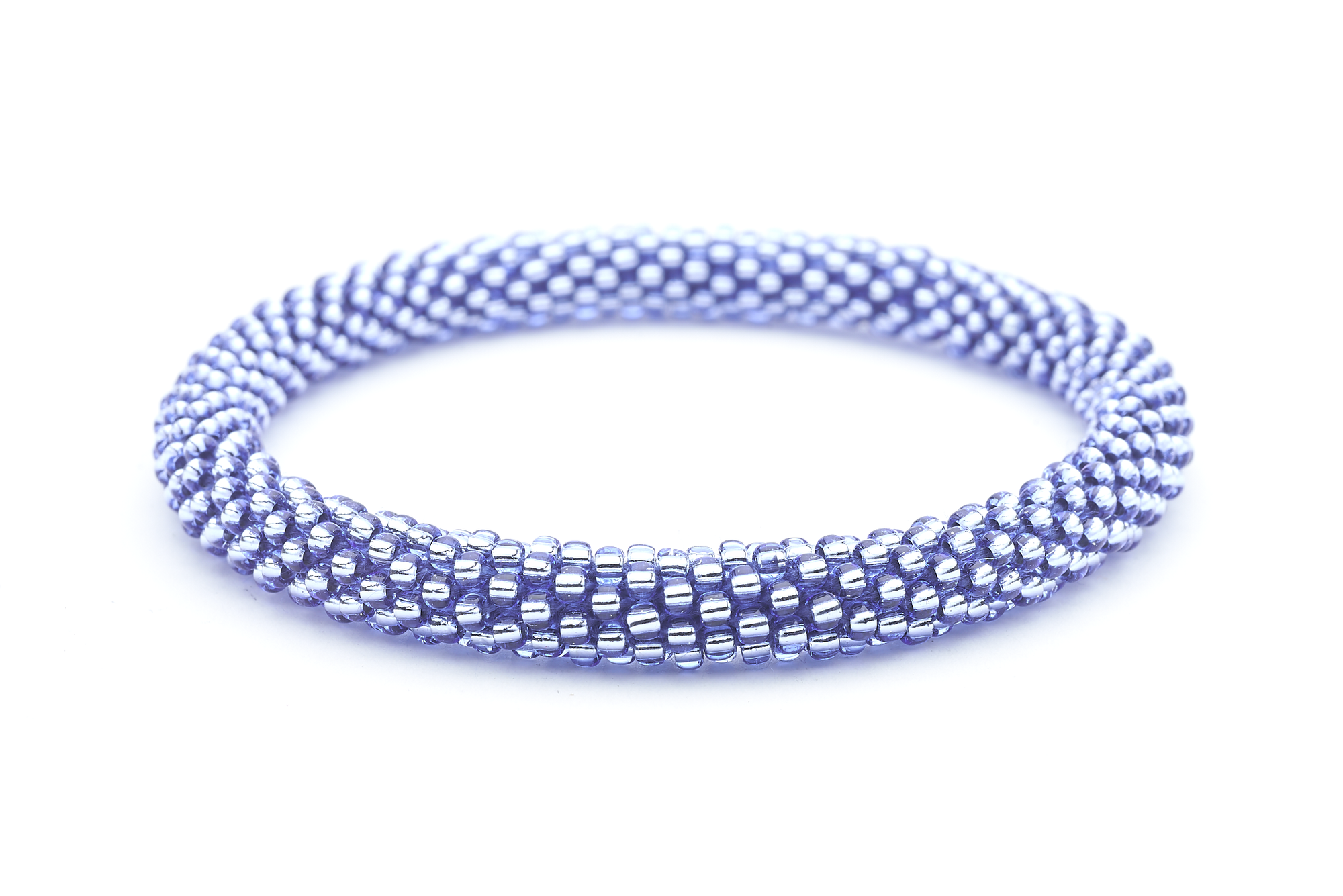Sashka Co. Solid Iridescent Clear Blue Clean Blue Bracelet - Extended 8"