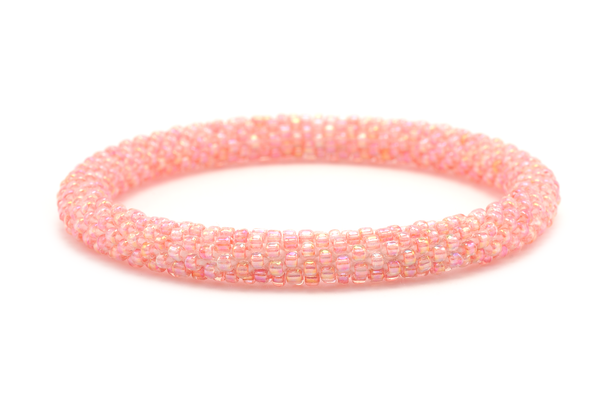 Sashka Co. Solid Iridescent Coral Malibu Bracelet  - Extended 8"