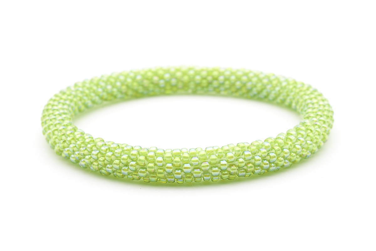 Sashka Co. Solid Iridescent Green Iridescent Pear Bracelet