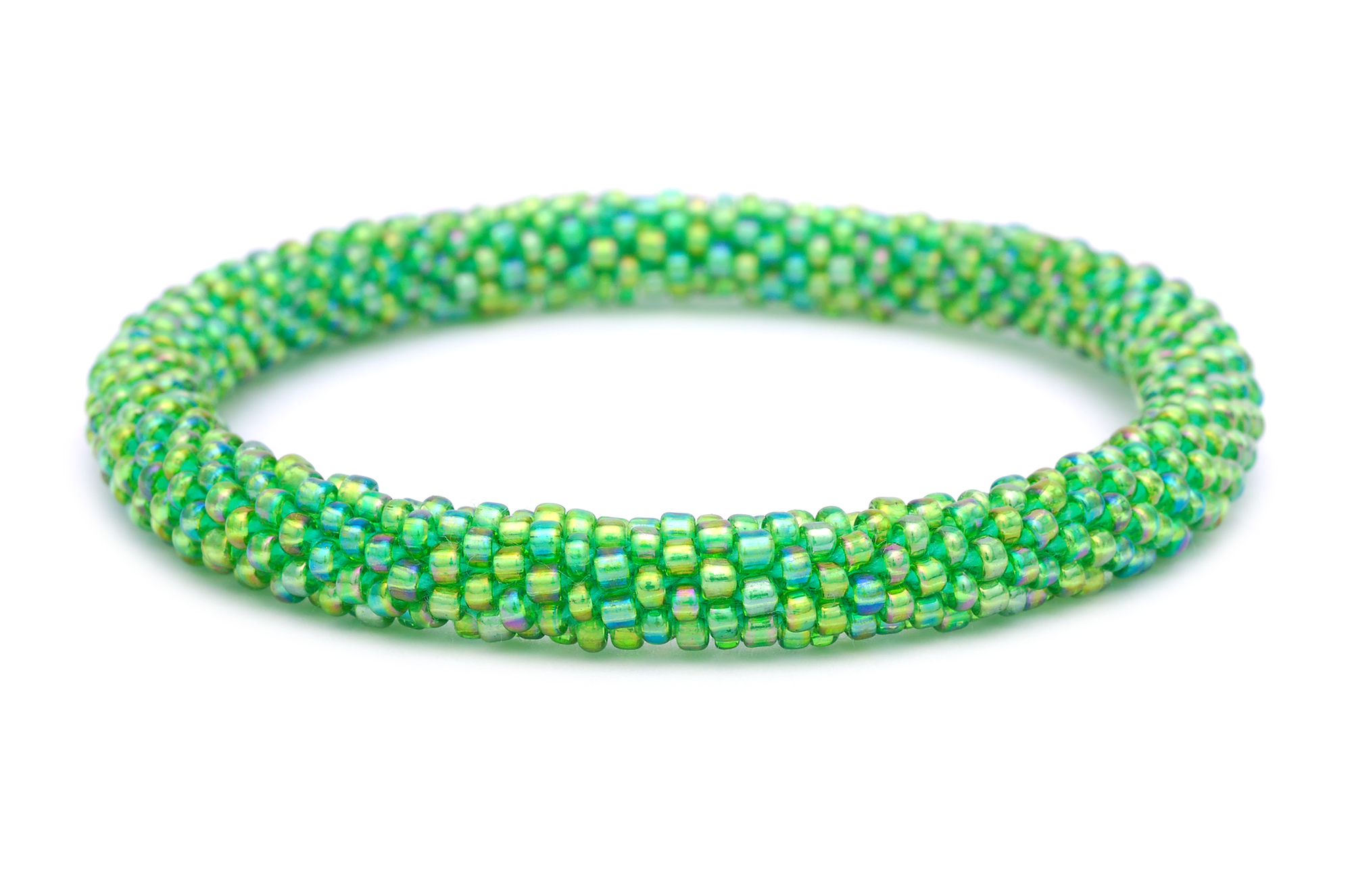 Sashka Co. Solid Iridescent Green Success Bracelet - Kids