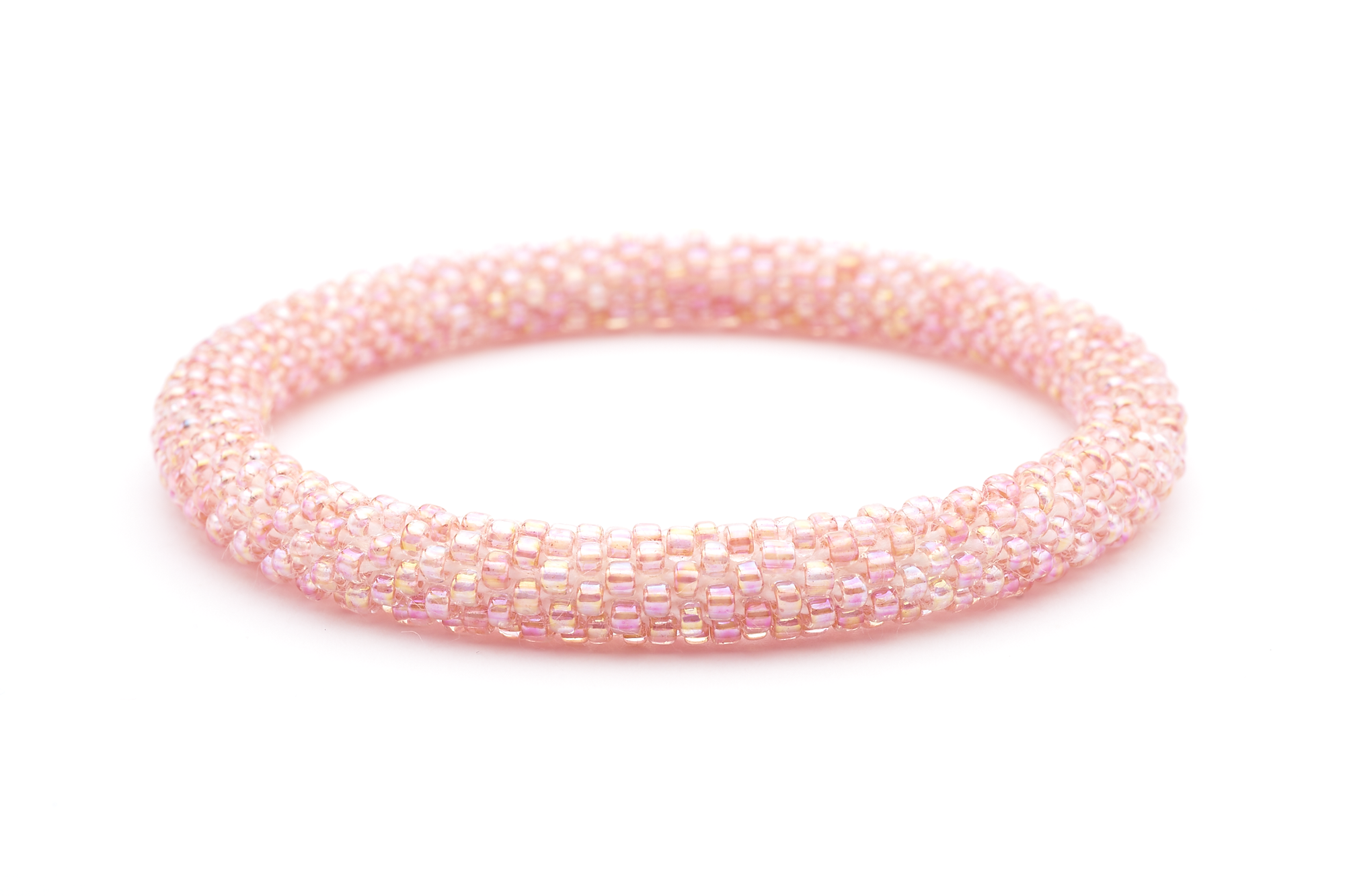 Handmade glass bead bracelet from Nepal, featuring a roll design. Also known as a beaded bracelet, seed bead bracelet, beach glass bracelet, or sea glass bracelet