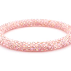 Handmade glass bead bracelet from Nepal, featuring a roll design. Also known as a beaded bracelet, seed bead bracelet, beach glass bracelet, or sea glass bracelet