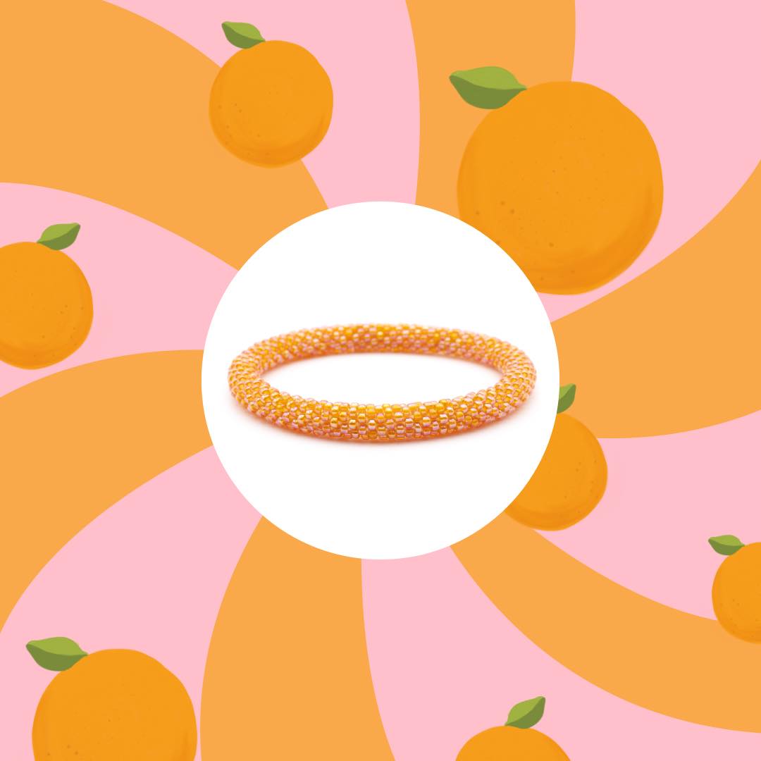 Sashka Co. Solid Iridescent Orange Orange Crush Bracelet