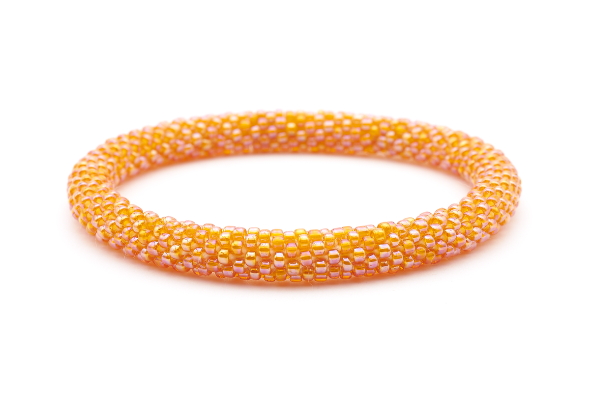 Sashka Co. Solid Iridescent Orange Orange Crush Bracelet - Extended 8"