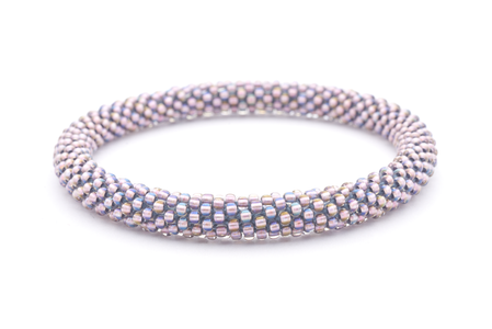 Handmade glass bead bracelet from Nepal, featuring a roll design. Also known as a beaded bracelet, seed bead bracelet, beach glass bracelet, or sea glass bracelet