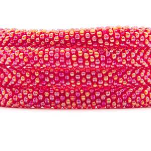 Handmade glass bead bracelet from Nepal, featuring a roll design. Also known as a beaded bracelet, seed bead bracelet, beach glass bracelet, or sea glass bracelet