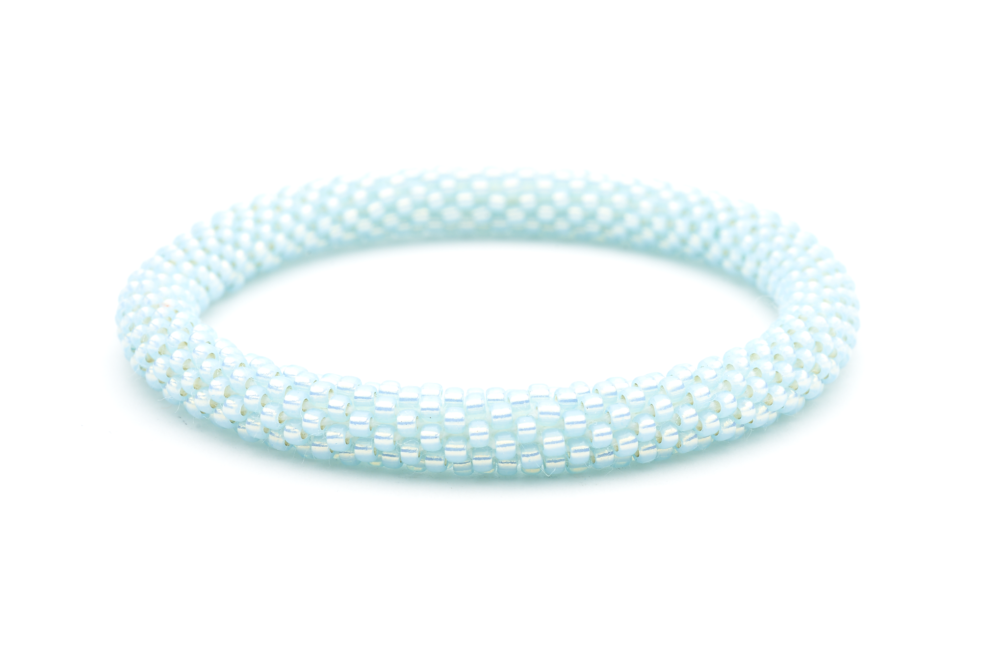Handmade glass bead bracelet from Nepal, featuring a roll design. Also known as a beaded bracelet, seed bead bracelet, beach glass bracelet, or sea glass bracelet
