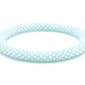 Handmade glass bead bracelet from Nepal, featuring a roll design. Also known as a beaded bracelet, seed bead bracelet, beach glass bracelet, or sea glass bracelet