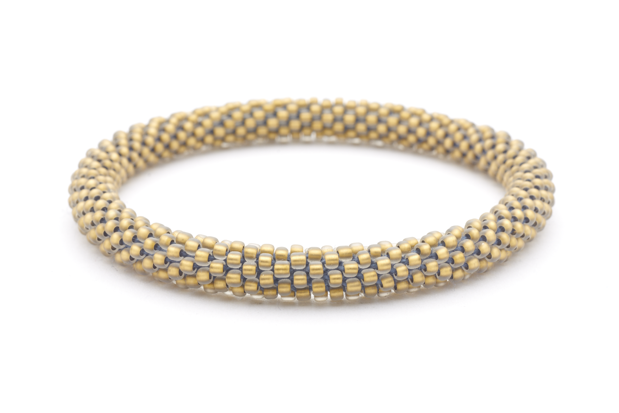 Handmade glass bead bracelet from Nepal, featuring a roll design. Also known as a beaded bracelet, seed bead bracelet, beach glass bracelet, or sea glass bracelet