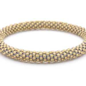Handmade glass bead bracelet from Nepal, featuring a roll design. Also known as a beaded bracelet, seed bead bracelet, beach glass bracelet, or sea glass bracelet