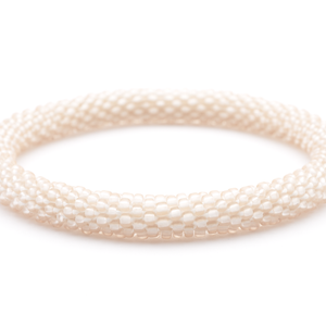 Handmade glass bead bracelet from Nepal, featuring a roll design. Also known as a beaded bracelet, seed bead bracelet, beach glass bracelet, or sea glass bracelet