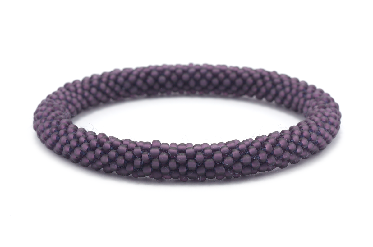 Handmade glass bead bracelet from Nepal, featuring a roll design. Also known as a beaded bracelet, seed bead bracelet, beach glass bracelet, or sea glass bracelet