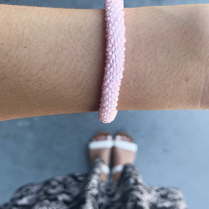Sashka Co. Solid Mixed Light Pink Pink Champagne Bracelet-Kids