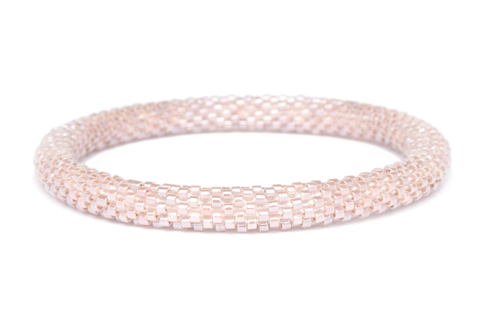 Handmade glass bead bracelet from Nepal, featuring a roll design. Also known as a beaded bracelet, seed bead bracelet, beach glass bracelet, or sea glass bracelet
