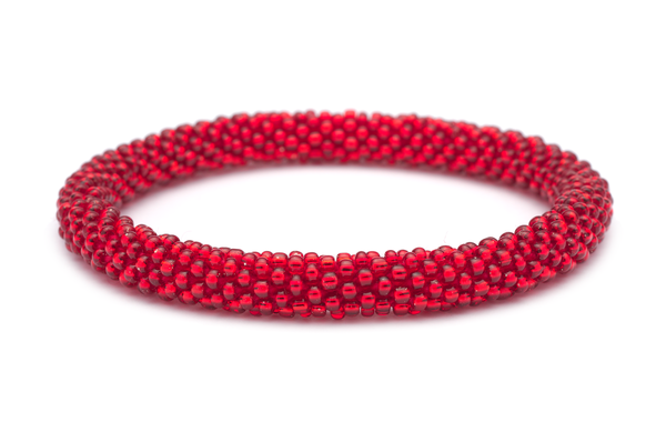 Sashka Co. Solid Red Ruby Red Solid Bracelet - Kids