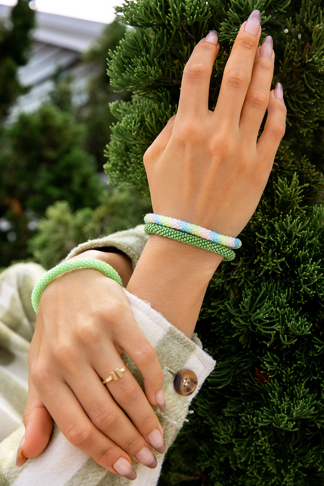 Sashka Co. Solid Solid Green Nature Green Bracelet