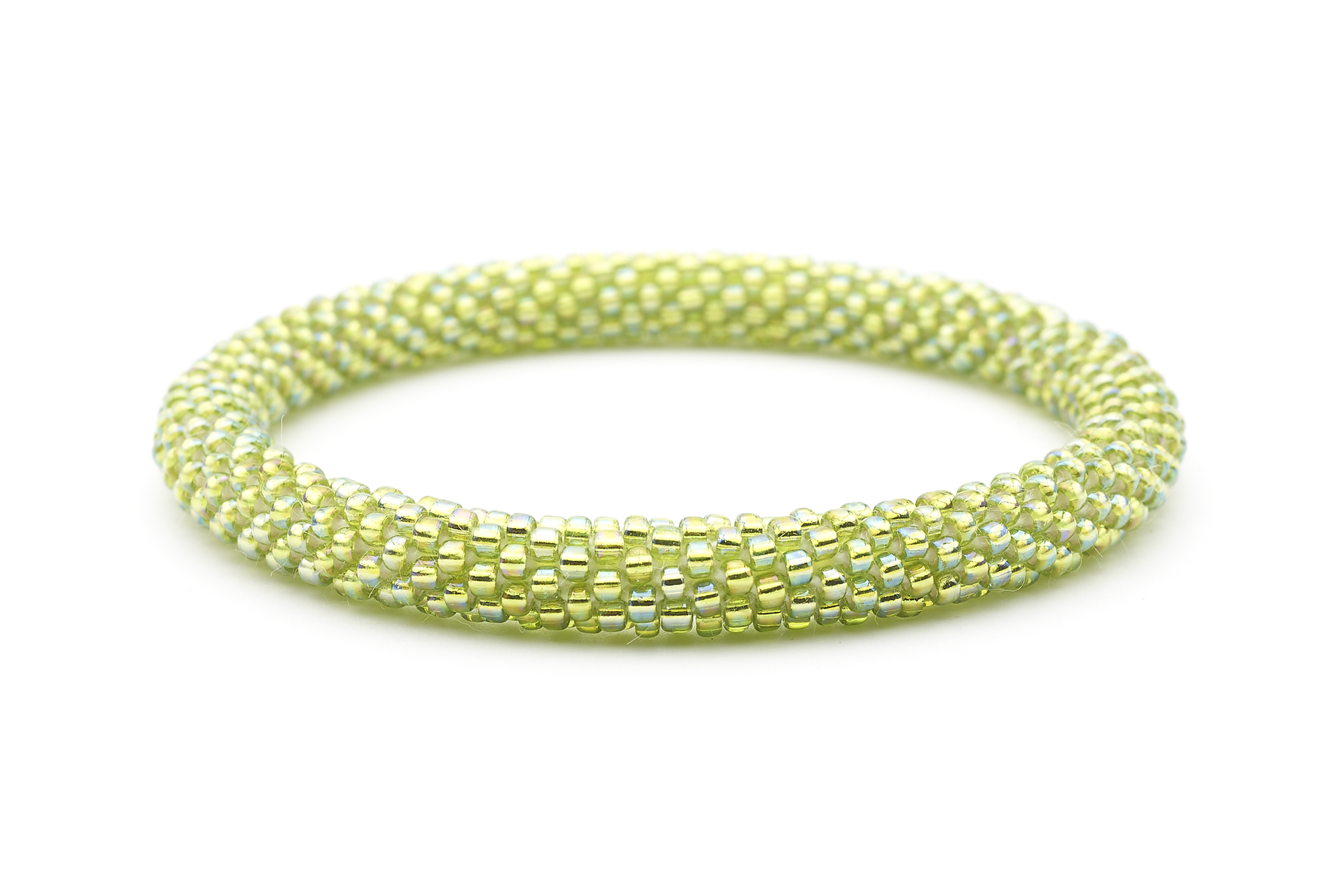 Handmade glass bead bracelet from Nepal, featuring a roll design. Also known as a beaded bracelet, seed bead bracelet, beach glass bracelet, or sea glass bracelet